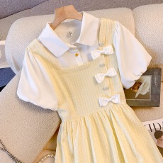 批发日系文艺学院风<b class='q'>连衣裙</b>女夏季可爱甜美小清新气质淑女裙子收腰显瘦