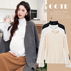 批发实拍 现现  秋冬新款加厚针织孕妇打底衫时尚长袖内搭