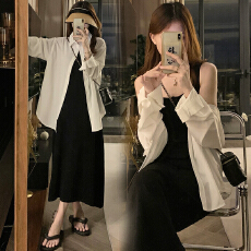 实拍 春装新款纯棉孕妇连衣裙宽松衬衫上衣孕妇两件套装