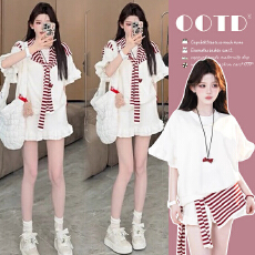 批发有货  夏装新款设计感短袖短裤披肩<b class='q'>休闲</b>孕妇套装