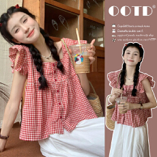 批发有货夏装新款格子衬衫宽松半身裙子<b class='q'>休闲</b>孕妇两件套装