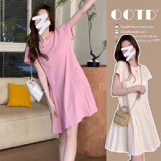 有货    夏装新款设计感小个子孕妇连衣裙夏季孕妇裙子