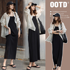 批发有货 <b class='q'>春</b>夏装新款吊带孕妇连衣裙夏季防晒衫休闲孕妇套装