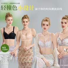 批发性感花卉蕾丝轻薄莫代尔<b class='q'>调整型</b>内衣女舒适上托聚拢防下垂提拉侧收