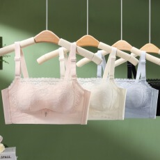 批发桑蚕丝聚拢滑滑杯<b class='q'>文胸</b>W型上托聚拢防下垂防走光<b class='q'>调整</b>型抹胸内衣女