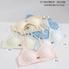 批发元气格纹波点无痕内衣软支撑舒适上托防下垂侧收U型无痕美背文胸