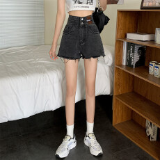 批发设计感毛边牛仔<b class='q'>短裤</b><b class='q'>女</b>2026夏季新款高腰显瘦a字宽松百搭阔腿热裤
