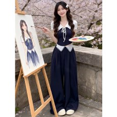 批发韩系设计感蕾丝拼接假两件短袖T恤女2026<b class='q'>夏</b>季小个子显瘦百搭上衣