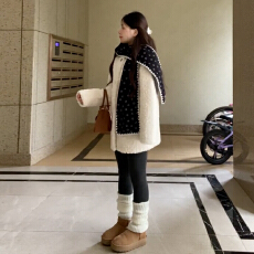 批发小香风中长款羊羔绒<b class='q'>外套女</b>秋冬2025年爆款韩版摇粒绒加厚宽松上衣