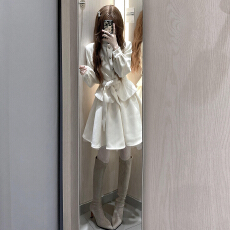 批发法式气质<b class='q'>白色</b>西装连衣裙子女秋冬2025新款小个子香风收腰短裙套装