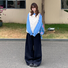 批发白色立领羊羔毛绒背心马甲女2025新款秋冬毛衣叠穿针织开衫一整套