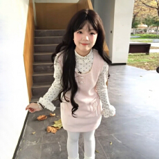 批发法式粉色毛呢<b class='q'>背心</b>连衣裙子女秋冬季2025新款小个子巨好看短裙套装