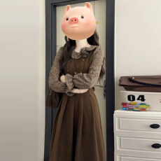 批发法式<b class='q'>复古</b>假两件长袖连衣裙女秋冬2025新款高级感气质收腰显瘦<b class='q'>长裙</b>