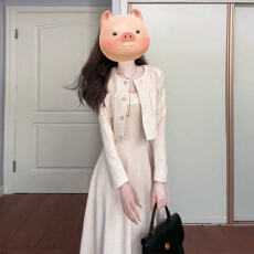 批发小香风粉色套装连衣裙子女春季2026新款法式千金高级感<b class='q'>礼服</b><b class='q'>长裙</b>