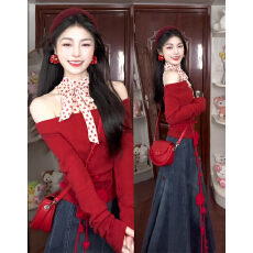 批发绝美巨好看针织<b class='q'>毛衣</b>套装女秋冬季穿搭韩系高级感内搭打底抹胸上衣