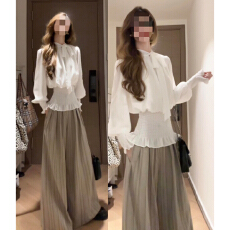 批发法式系带白色<b class='q'>长袖</b><b class='q'>衬衫</b>女2026早春新款设计感小众收腰显瘦<b class='q'>衬衣</b>上衣