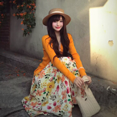 批发法式碎花连衣裙子女早春季2026新款韩系巨好看多巴胺穿搭套装<b class='q'>长裙</b>