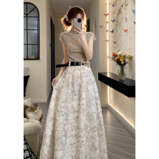 批发2026新款韩系ootd穿搭一整套裙子女<b class='q'>夏季</b>修身上衣印花半身长裙套装