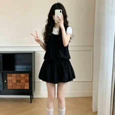 法式千金少女花苞背心吊带连衣裙子2026新款初夏独特绝美漂亮套装