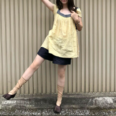 批发撞色方领小飞袖露背短袖T恤女夏季韩系时尚<b class='q'>百搭</b>休闲宽松褶皱上衣