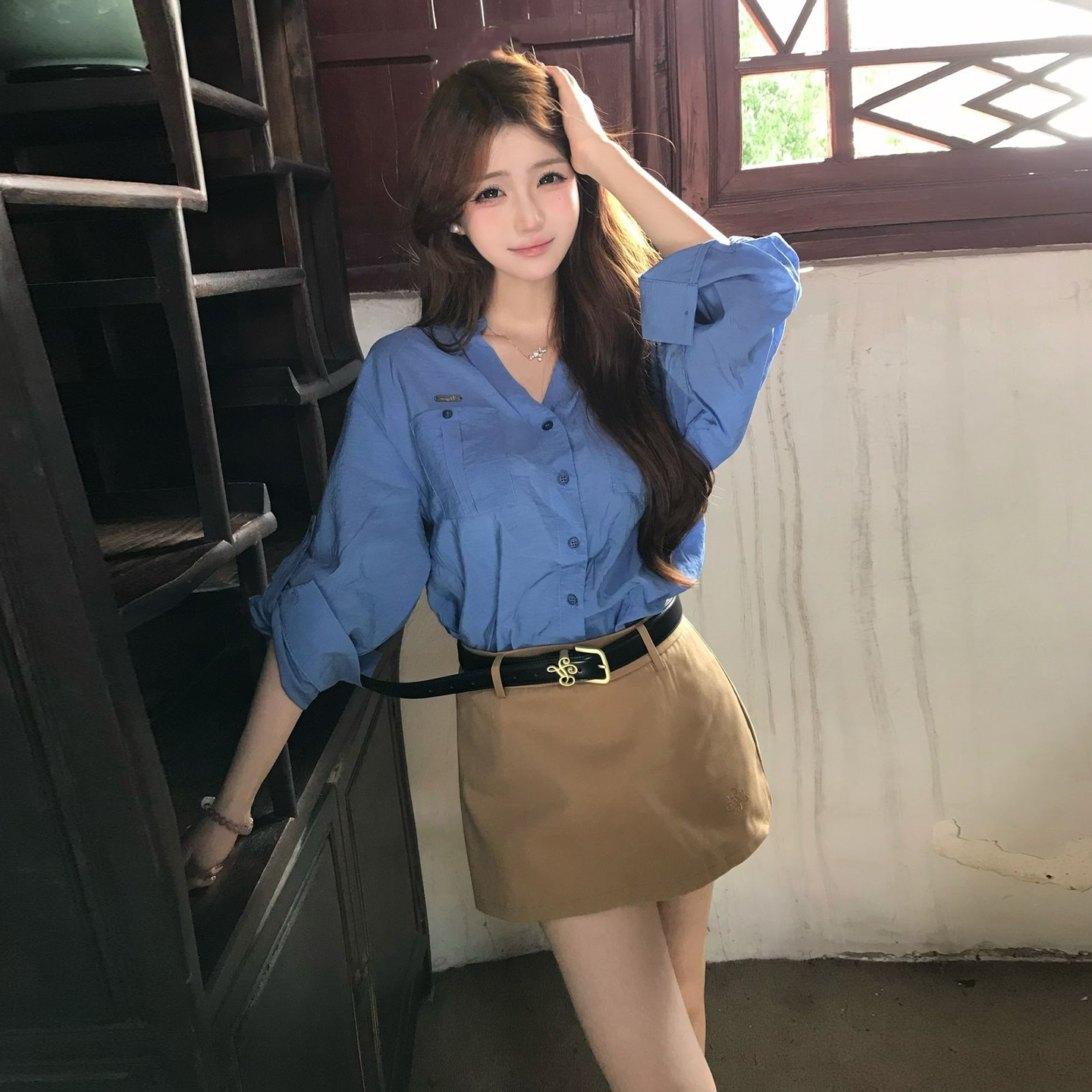 BY35837# 早秋新款蓝色...