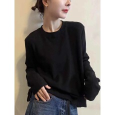 批发加厚<b class='q'>婴儿</b>绒 2025春秋季新款韩版长袖T恤女设计感