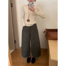 批发法式坑条翻领打底<b class='q'>针织</b>衫独特别致修身显瘦内搭长袖<b class='q'>上衣</b><b class='q'>针织</b>衫