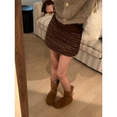 批发2025秋冬百搭氛围感复古半身裙亮片圣诞包臀裙显瘦气质a字短裙