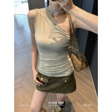 批发26夏上新韩系休闲百搭双口袋设计感高腰防走光<b class='q'>裙裤</b>