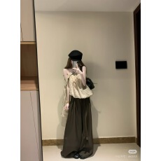 批发26  新款波点<b class='q'>雪纺</b>斜肩飘带无袖背心+休闲宽松<b class='q'>长裤</b>