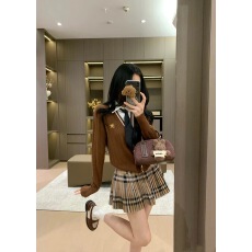 批发2026 韩版时尚显瘦格子学院风呢子百褶裙女高腰a字裙半裙短裙女