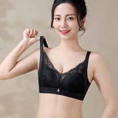批发轻薄透气花卉蕾丝内衣柔软舒适无痕上托聚拢防下垂侧收副乳文胸罩