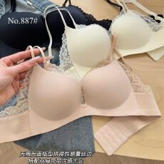 批发性感蕾丝拼接光面立体杯双肩带内衣女<b class='q'>无</b>钢圈上托聚拢<b class='q'>无</b>侧骨<b class='q'>文胸</b>罩