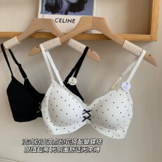 批发轻薄果冻条软支撑元气波点内衣女固定杯垫不跑位舒适上托无骨侧收