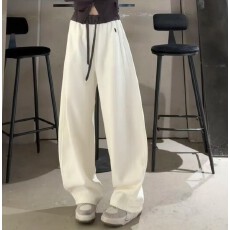 批发弯刀裤女2025秋季新款<b class='q'>糖果</b><b class='q'>色</b>香蕉卫裤拼<b class='q'>色</b>高腰休闲裤