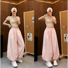 批发2026夏新灯笼裤<b class='q'>女</b>速干防晒裤轻薄束脚休闲运动裤