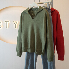 批发实拍大码女装<b class='q'>冬</b>季新款韩版胖MM高级感潮流设计感显瘦修身针织上衣