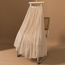 批发实拍大码女装新款韩版气质高级感潮流网纱设计感显瘦修身半身裙.