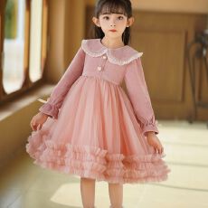 批发女童连衣裙秋季2025新款加绒儿童洋气公主裙小女孩纱裙<b class='q'>冬</b>季小裙子