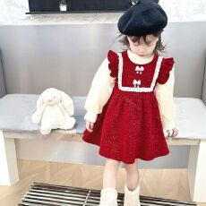 批发<b class='q'>女</b><b class='q'>童</b>连衣<b class='q'>裙</b>2025秋冬款加绒两件套<b class='q'>裙</b>子女孩<b class='q'>童装</b>洋气女宝宝套装<b class='q'>裙</b>子