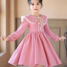 批发<b class='q'>女童</b>连<b class='q'>衣裙</b>秋冬2025新款冬装儿童<b class='q'>长袖</b>裙子女大童公主裙洋气加绒