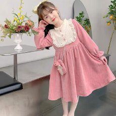 批发【复合布+拉链】儿童加绒加厚冬装公主裙拜年礼服裙2026新款洋气