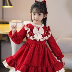 批发【原版做法+拉链】<b class='q'>女童</b><b class='q'>连衣裙</b>秋冬小女孩2026可爱洋气洛丽塔儿童