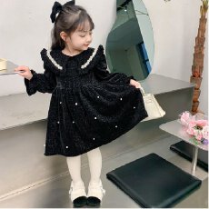 批发<b class='q'>女</b><b class='q'>童</b>连衣裙2026<b class='q'>新款</b>秋冬季儿童洋气珍珠领公主裙拜年服加绒新年服