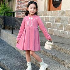 批发女童旗袍<b class='q'>连衣裙</b>秋冬2026小女孩公主裙中国风唐装儿童长袖加绒裙子