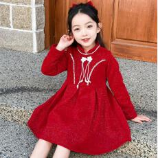 批发女童旗袍<b class='q'>连衣裙</b>2026秋冬新款小女孩公主裙冬季中国风儿童长袖裙子