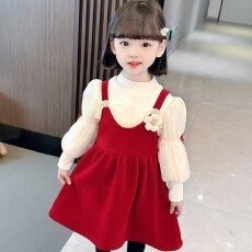 批发【金丝绒】女童连衣裙2026春<b class='q'>秋</b>洋气公主裙婴儿小女孩裙子两件套装