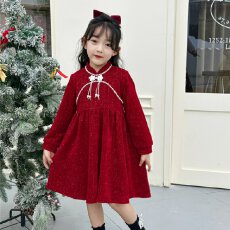 批发【复合布+拉链】女童旗袍连衣裙冬季2026新款女孩洋气春<b class='q'>秋</b>公主裙