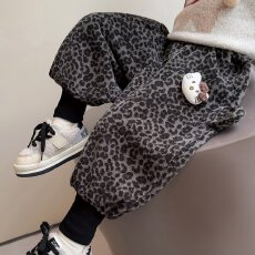 批发女童豹纹加绒<b class='q'>裤</b>子秋冬季2026新款<b class='q'>儿童</b>洋气哈伦<b class='q'>裤</b>宝宝保暖束脚<b class='q'>裤</b>潮