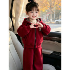 批发<b class='q'>女</b><b class='q'>童</b>冬季加绒<b class='q'>套装</b>深秋冬款2026新款儿童两件套女宝宝猫咪加厚保暖